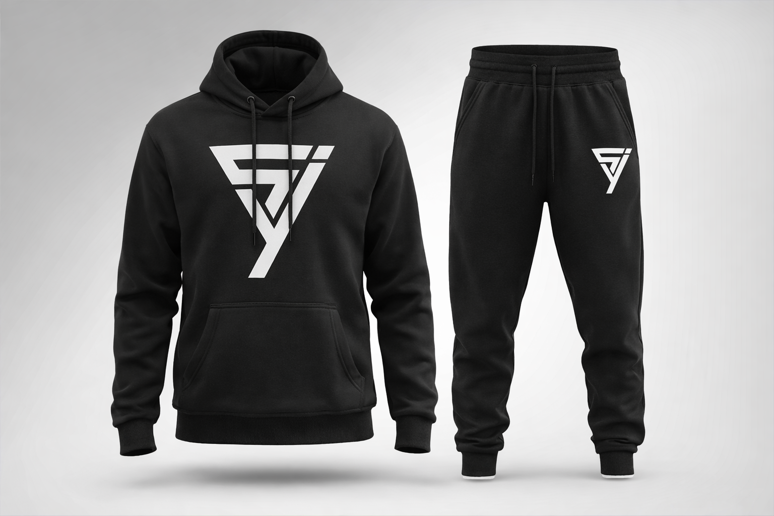 v1 Core Sweatsuit (Black/White)